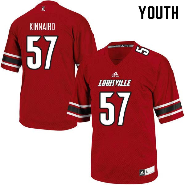 Youth Louisville Cardinals #57 Dayna Kinnaird College Football Jerseys Sale-Red